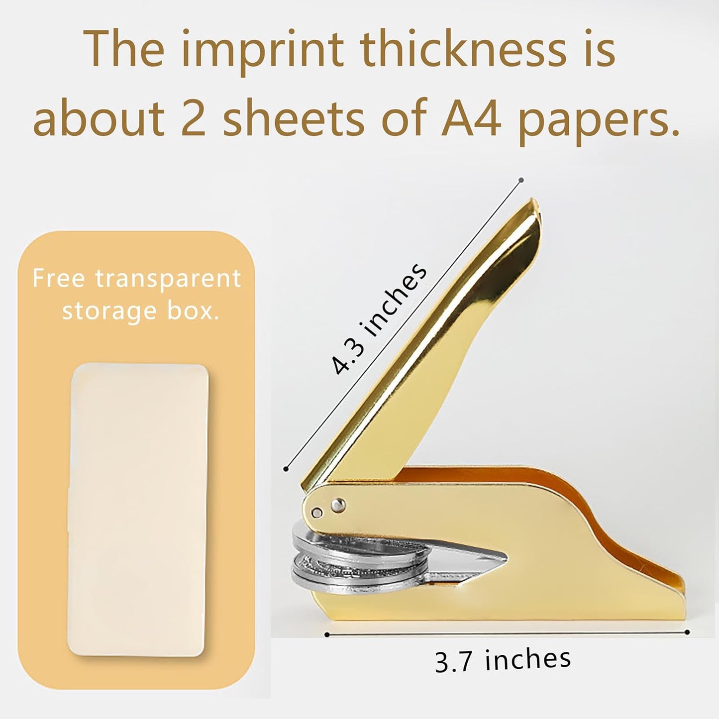 Book Embosser Custom Embosser Stamp with Your Name or Design Personalized Library Stamp Customized Books Business Cards Paper Documents Notebooks etc.