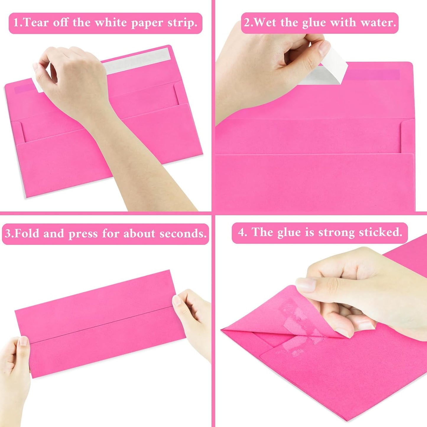 100 Pack Colorful #10 Business Envelopes, Standard Envelopes Self Seal, Letter Size Business Mailing Envelopes for Checks Letters Invoices Birthday Graduation Wedding, 4 1/8 x 9 1/2 Inch