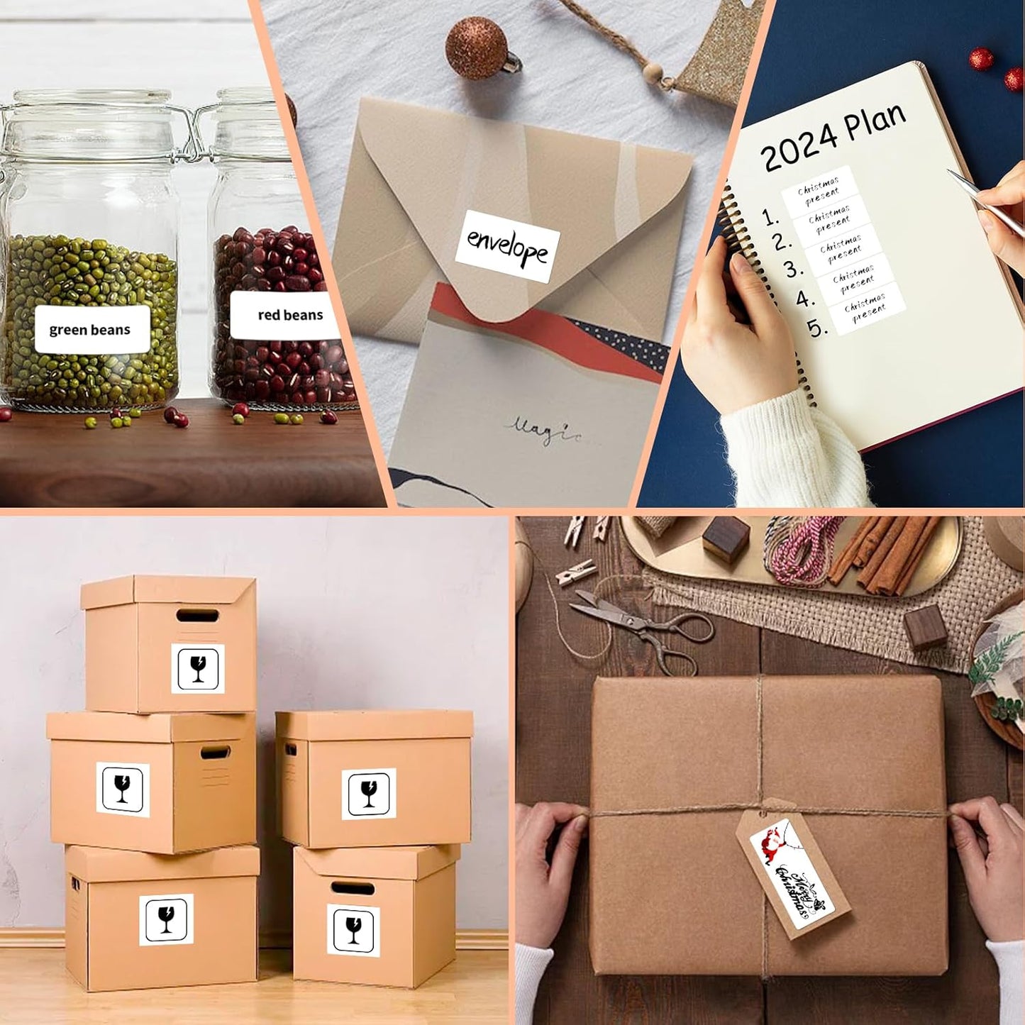 30 UP 3000 Stickers 100 Sheets 1" x 2-5/8" Shipping Return Address Labels for Laser Inkjet Printer, White Blank Mailing Labels