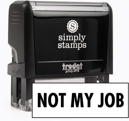 Not My Job Office Stamp | 4 Different Sizes | 20 Designs | Multiple Color Options | Perfect for Quick Validation of Office Documents (Not My Job, Xtra Wide)