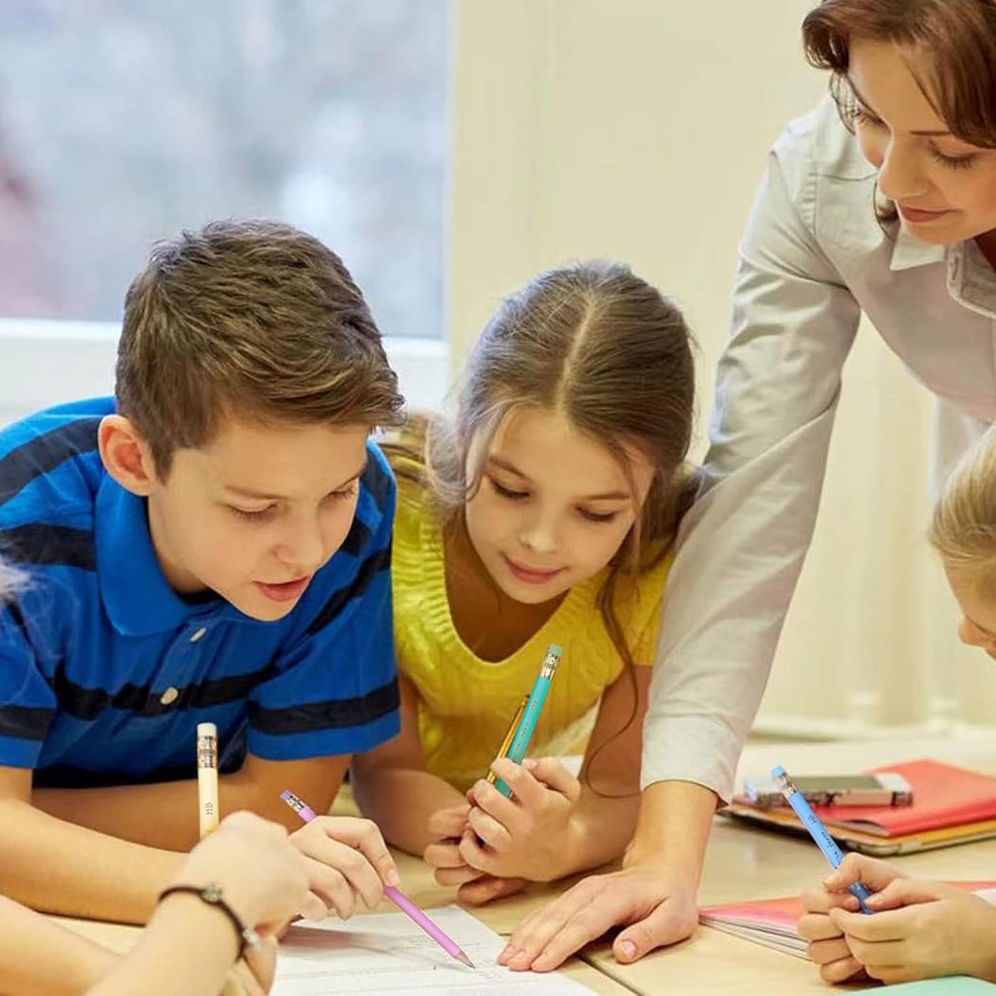 ECOTREE Pencils #2 Pre-Sharpened Pencils for Kids Number 2 Pencil with Erasers for School, Writing, 12 Count