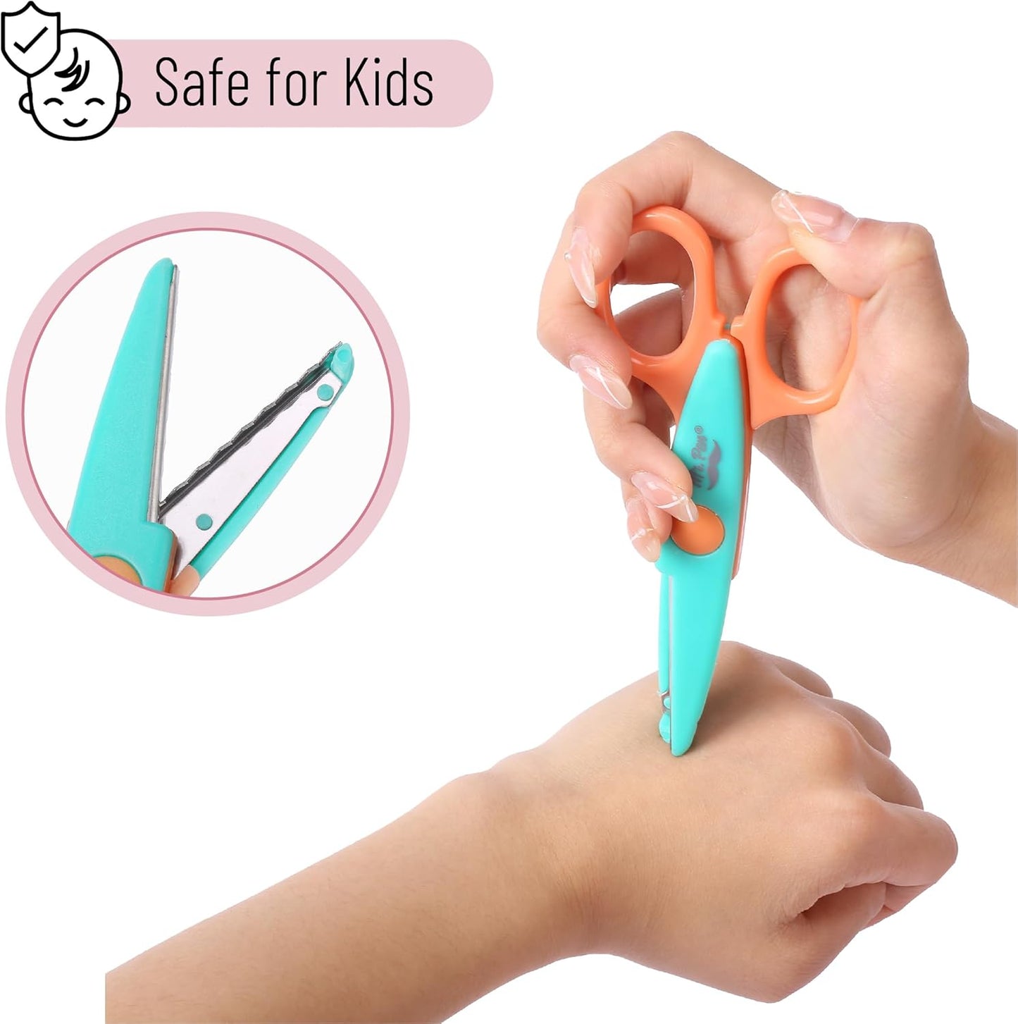 Mr. Pen- Craft Scissors Decorative Edge, 6 Pack, Vintage Colors, Zig Zag Scissors for Crafting