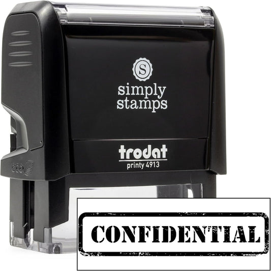 Confidential Office Stamp | 4 Different Sizes | 20 Designs | Multiple Color Options | Perfect for Quick Validation of Office Documents (Confidential, Large)