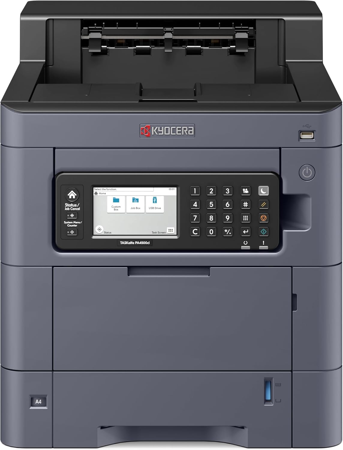 KYOCERA TASKalfa PA4500ci Color Laser Printer 47 ppm, 1200 dpi, Gigabit Ethernet & HyPAS Capable, 4.3 inch Touchscreen Panel, 650 Sheet Capacity