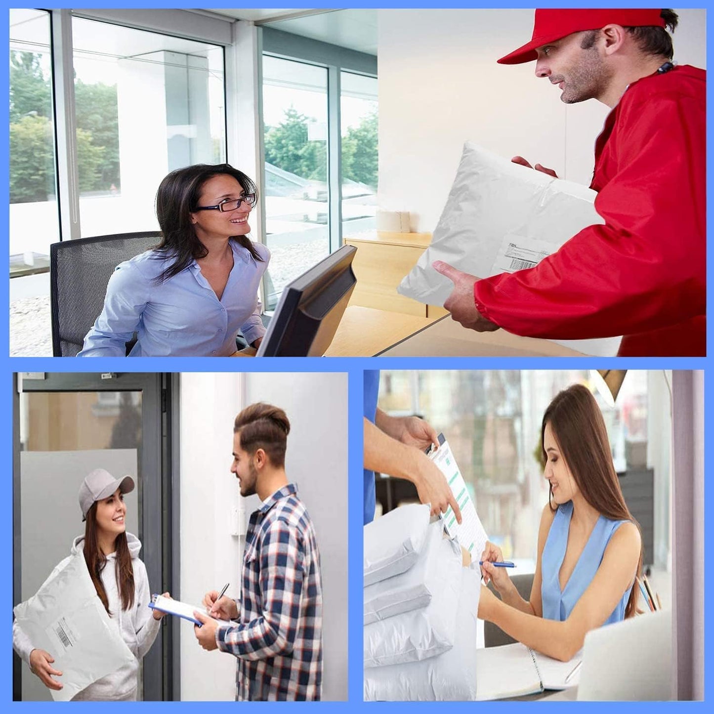 newlng Poly Mailers Shipping Bags Mailing bags-300pcs 10x13"/250x350mm White Shipping Envelopes Self-sealing Adhesive Waterproof and Tear-Proof Packaging Bags poly bag for Clothing Books Gift