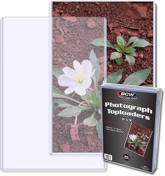 BCW 6x9 Topload Holders | Rigid PVC Photo and Postcard Protectors | Ideal for 6x9 Prints, Cards, and Documents | Acid-Free, Durable Display Case for Maximum Protection | Trading Cards, Photo Storage