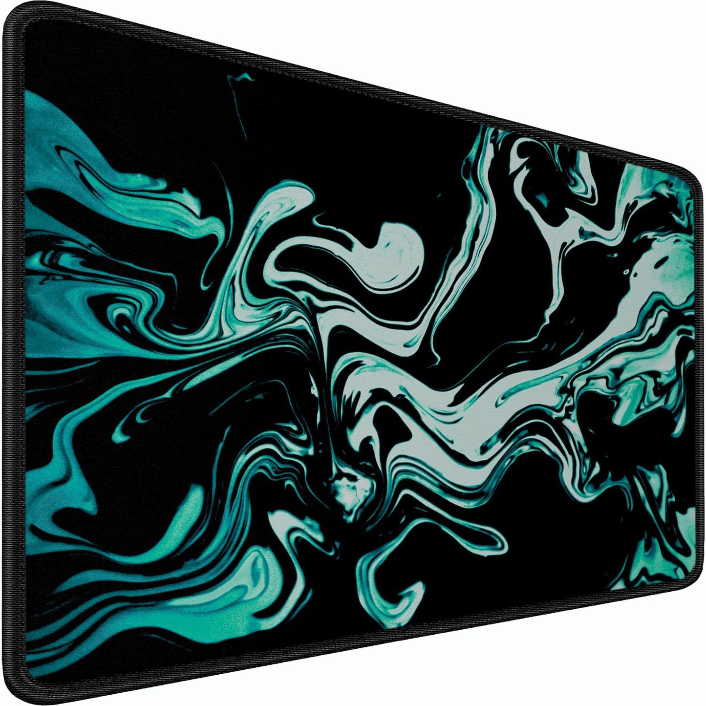 Large Mouse Pad, 31.5x15.7 inch Large Extended Computer Keyboard Mouse Mat, Water Resist Non-Slip Mousepad Rubber Base Long XXL Desk Mouse Pad for Gaming, Office & Home, Marble Cyan