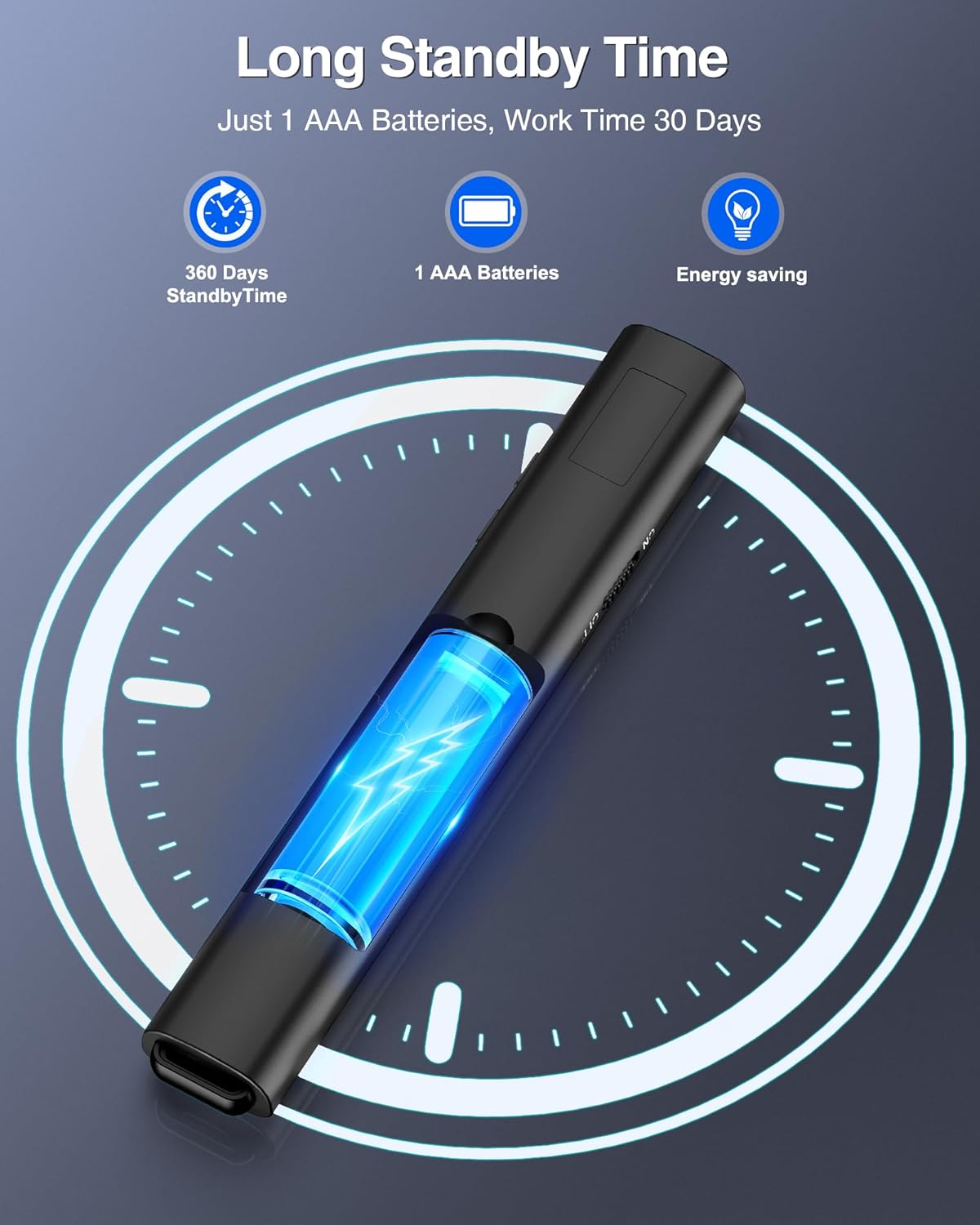 Wireless Presentation Clicker, Presentation Remote with Hyperlink & Volume Control PowerPoint Slide Advancer for Keynote/PPT/Mac/PC/Laptop