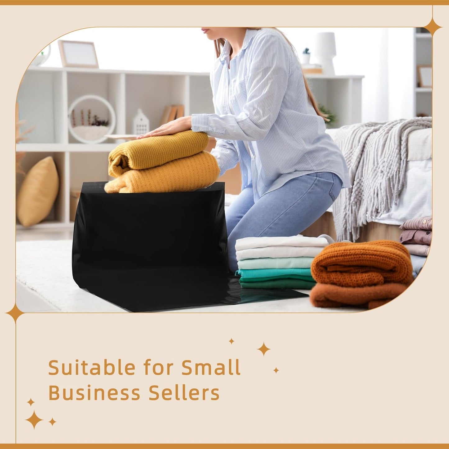 Fuxury 250 Pcs 24x36" Poly Mailers,Waterproof Mailing Envelopes for Clothing, Strong Adhesive Poly Shipping Postage Bags for Small Business(Black)