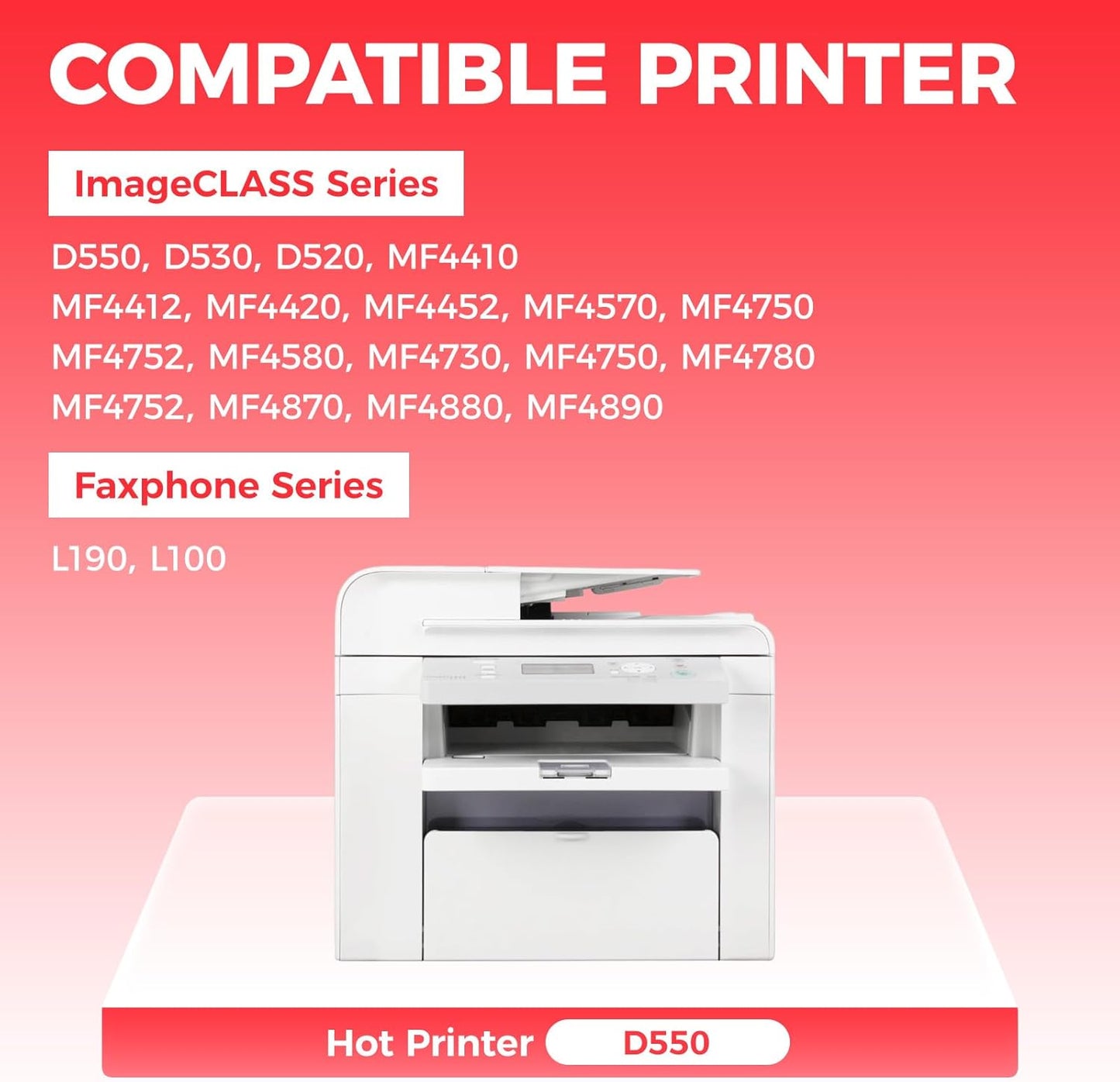 128 Toner Cartridge (Black,2-Pack) Replacement for Canon 128 CRG-128 Compatible with Canon ImageCLASS D550 D530 MF4410 MF4412 MF4420 MF4452 MF4450 MF4770n MF4570 MF4800 Faxphone L190 L100 Printer Ink