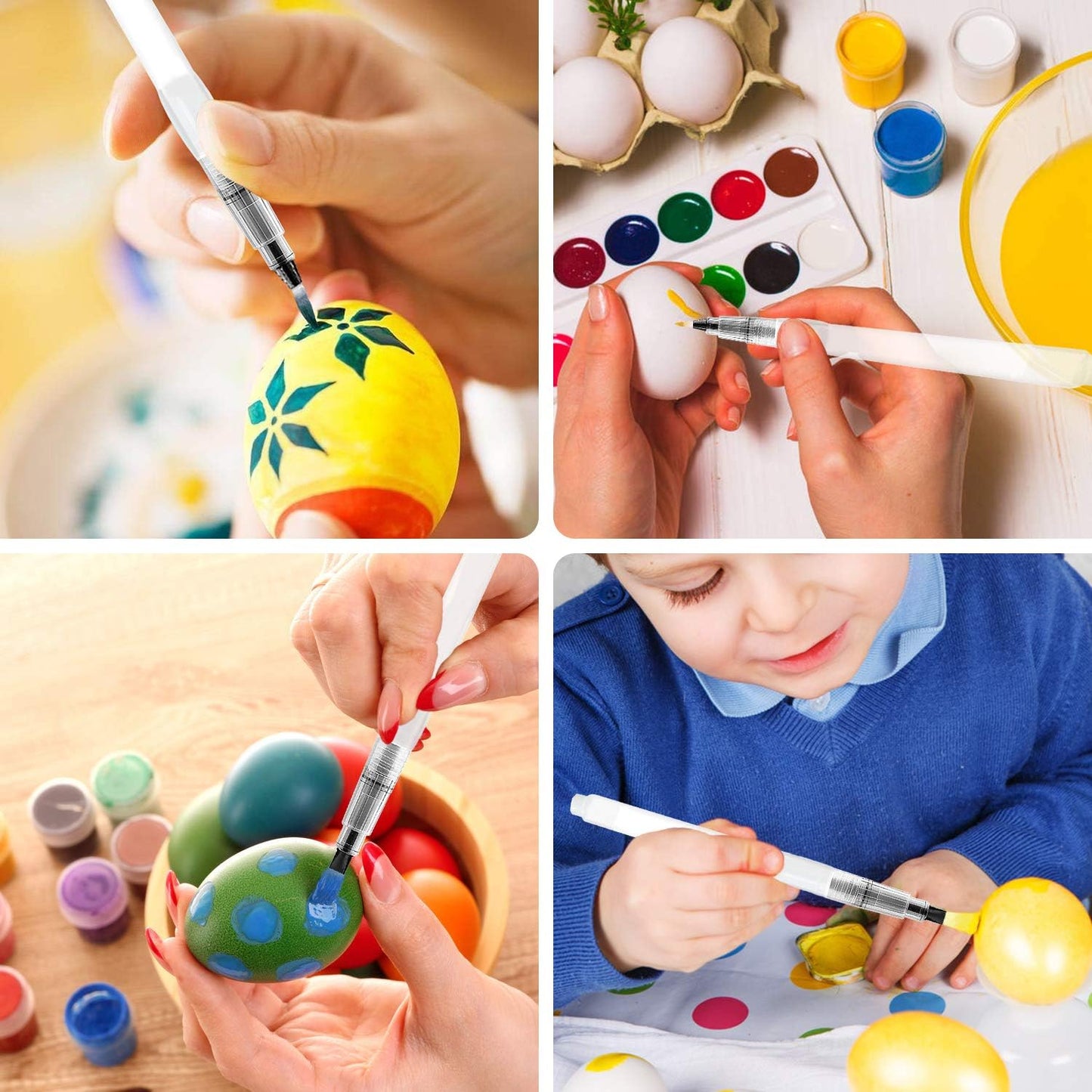 UPINS 6 Piece Water Color Brush Pen Set, Watercolor Paint Pens for Painting Markers