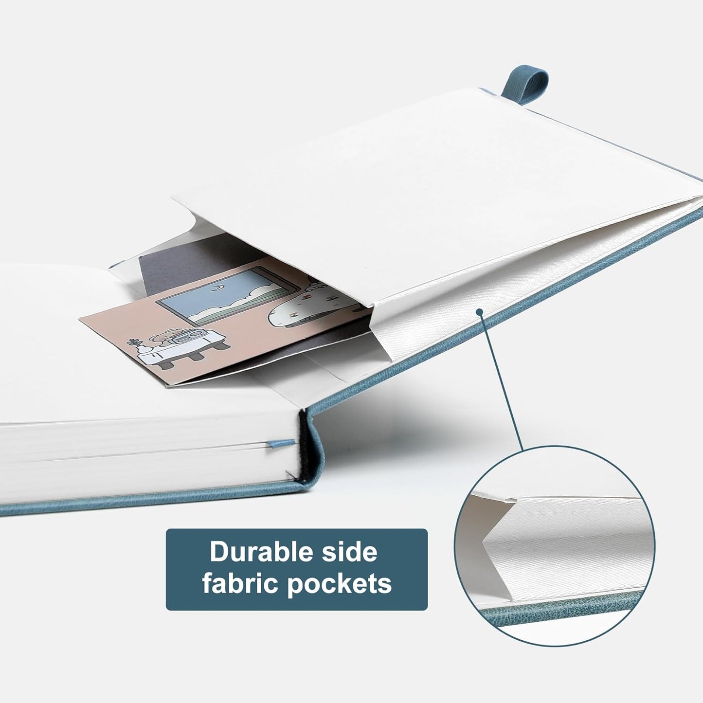 CAGIE Lined Journal Notebook, 320 Pages College Ruled Notebook, 100 Gsm Paper Thick Journal, B5 Hardcover Leather Journals for Writing Women Men, 7.6x10 In, Blue