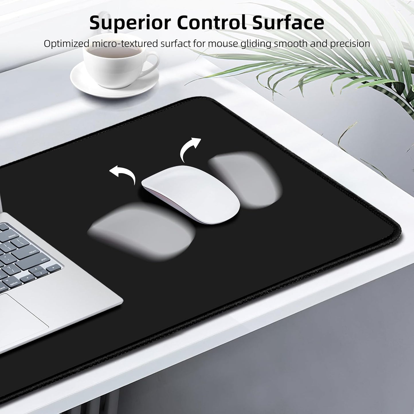 Mouse Pad with Wireless Charging, Gaming Mouse Pad with Ultra-Smooth Surface, Large XXL Desk Mat, Non-Slip, Waterproof Computer Keyboard Pad, 800x400x4MM, Included 20W PD Power Adapter