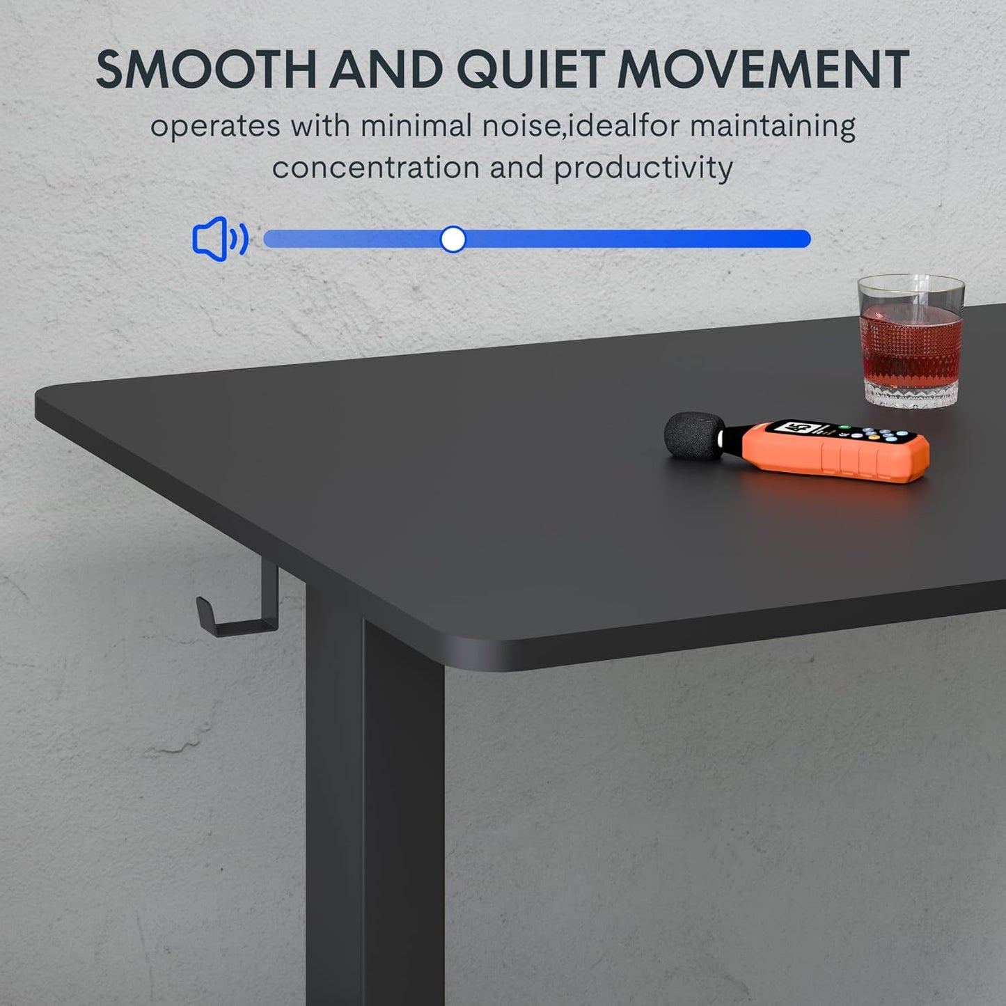 FLEXISPOT One-Piece Electric Standing Desk, 55 x 28 Inches Adjustable Desk with Seamless Desktop, Memory Controller Height Adjustment (Black Frame + Black Desktop, 2 Packages)