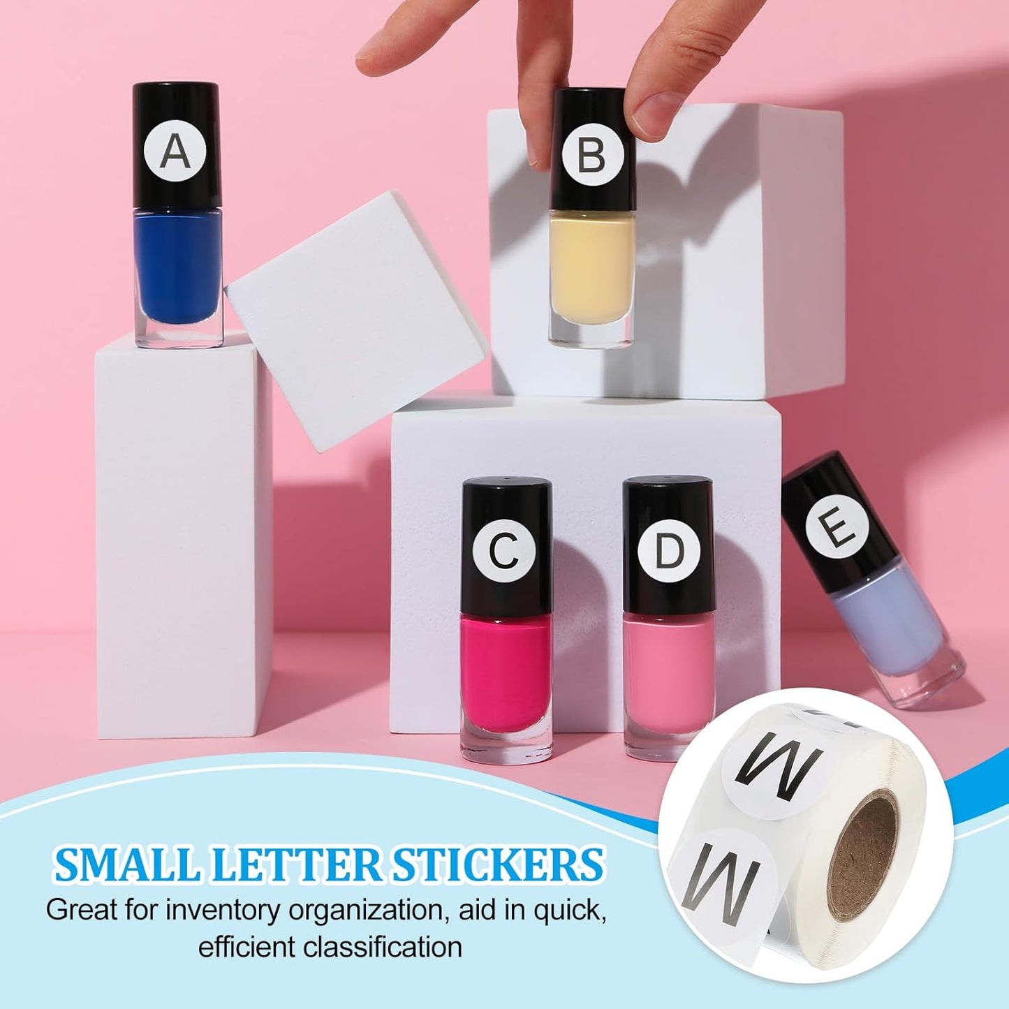 PATIKIL 1" Letter m Stickers, 4 Rolls Self-Adhesive Alphabet Round Circle Dots Labels for Organization Storage Inventory Boxes Scrapbook Craft 2000 Pcs Total