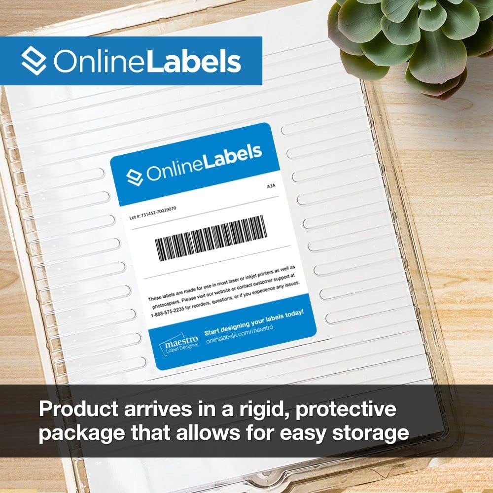 4 x 3.33 Rectangle Shipping Labels - Permanent, White Matte - Wine, Pallet Labels - 6-Up - Pack of 12,000 Labels, 2,000 Sheets - Inkjet/Laser Printers - Online Labels