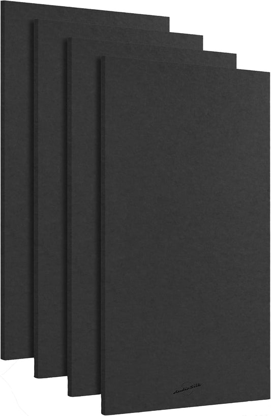 Acoustic Panels, 4 Pack ROOM KIT, Large, 46" x 23", Black