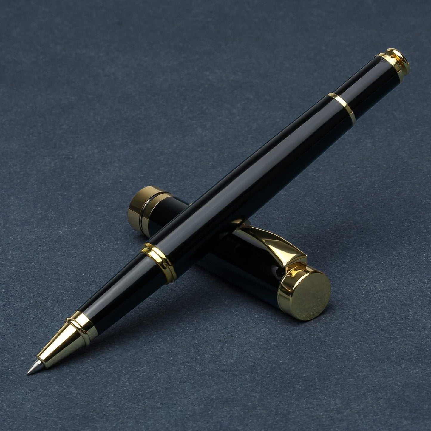 YIVONKA Luxury Ballpoint Pens Best Ball Pen Gift Set for Men & Women Professional Executive Office Nice BallPens Classy Gift Box Ballpoint Black Refill Line width 0.5mm (2 black)