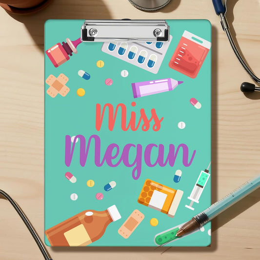 Custom Nurse Clipboard Personalzied Acrylic Clipboard with Name Custom Nurse Appreciation Gifts for Women Men