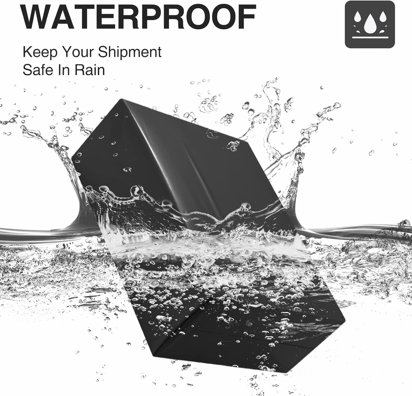 UCGOU Poly Mailers 14.5x19 Inch Black 200 Pack Large Shipping Bags #7 Strong Thick Mailing Envelopes Self Sealing Adhesive Waterproof and Tear Proof Boutique Packaging Postal for Clothing