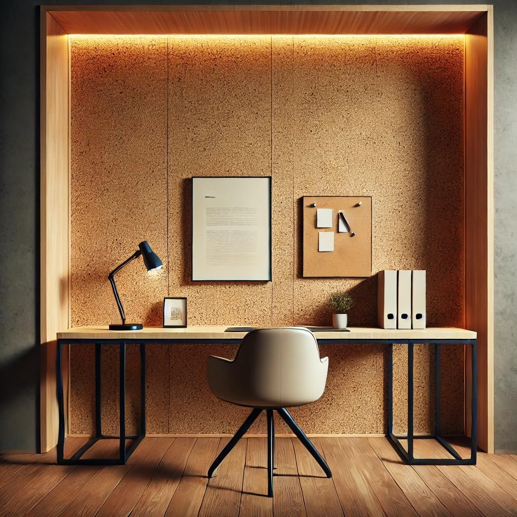 Manton Cork Premium Cork Roll - 4' x 12' x 3/8", 100% Natural Facing Grade Material for Bulletin Boards, Decorative Photo and Message Push Pin Displays - Perfect for Home, School, and Office