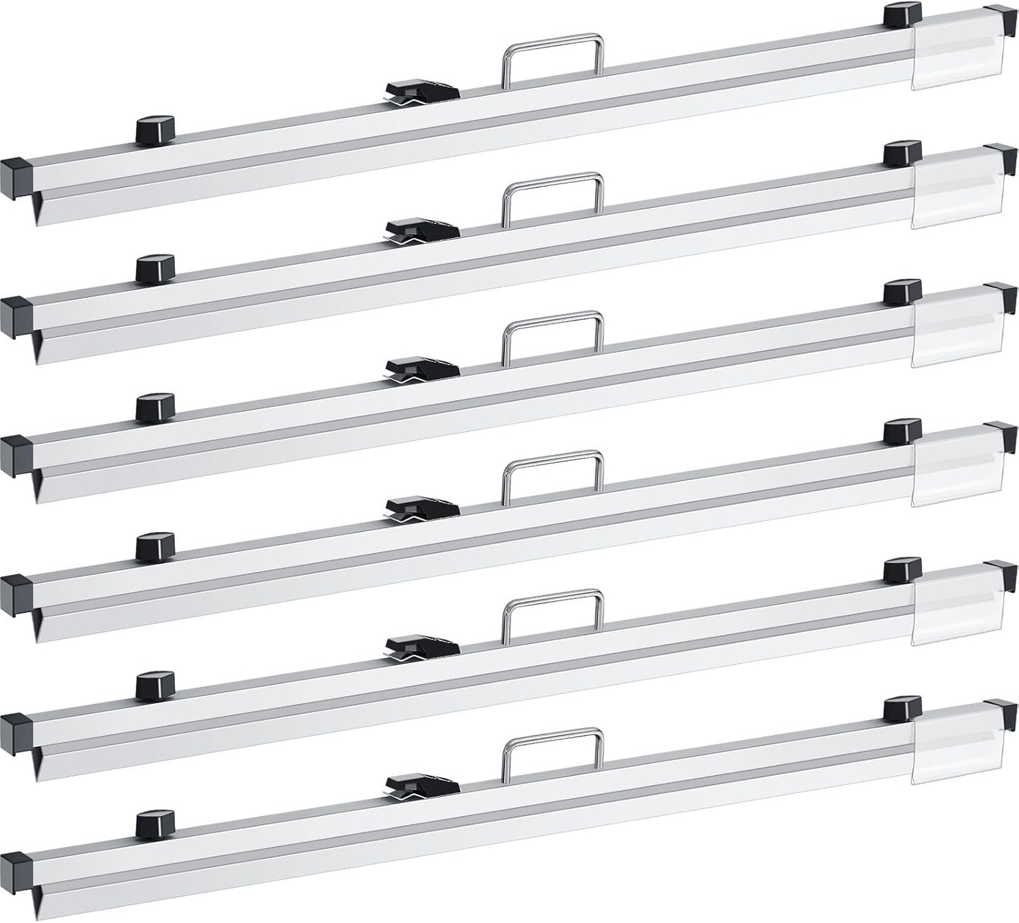 Estune 6 Pcs Blueprint Hanging Clamps Binding Strips Storage for Construction Paper Poster Plans Drawings Arts(36 Inches)