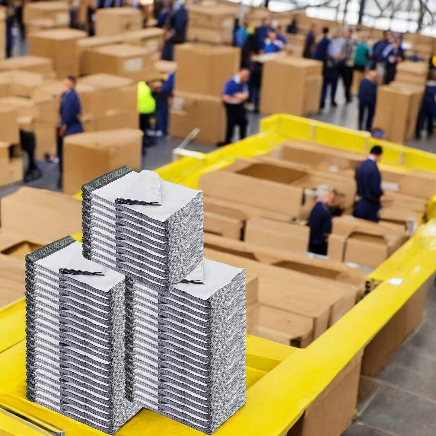 iMBAPrice 1000-Pack Poly Mailers 12x15.5 Inch Mid Size #5 White Color Poly Mailing Shipping Envelopes Bags, Self Seal Adhesive Waterproof and Tear Proof (Total 1000 Bags) in Bulk