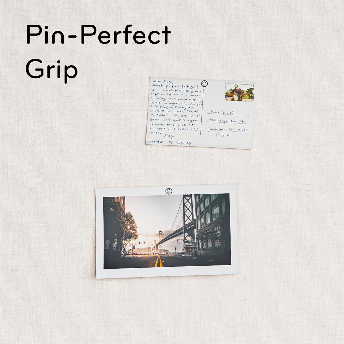 U Brands Linen Bulletin Board, 36" x 24", Rustic Wood Style Frame, Industrial Grade Pinning Surface