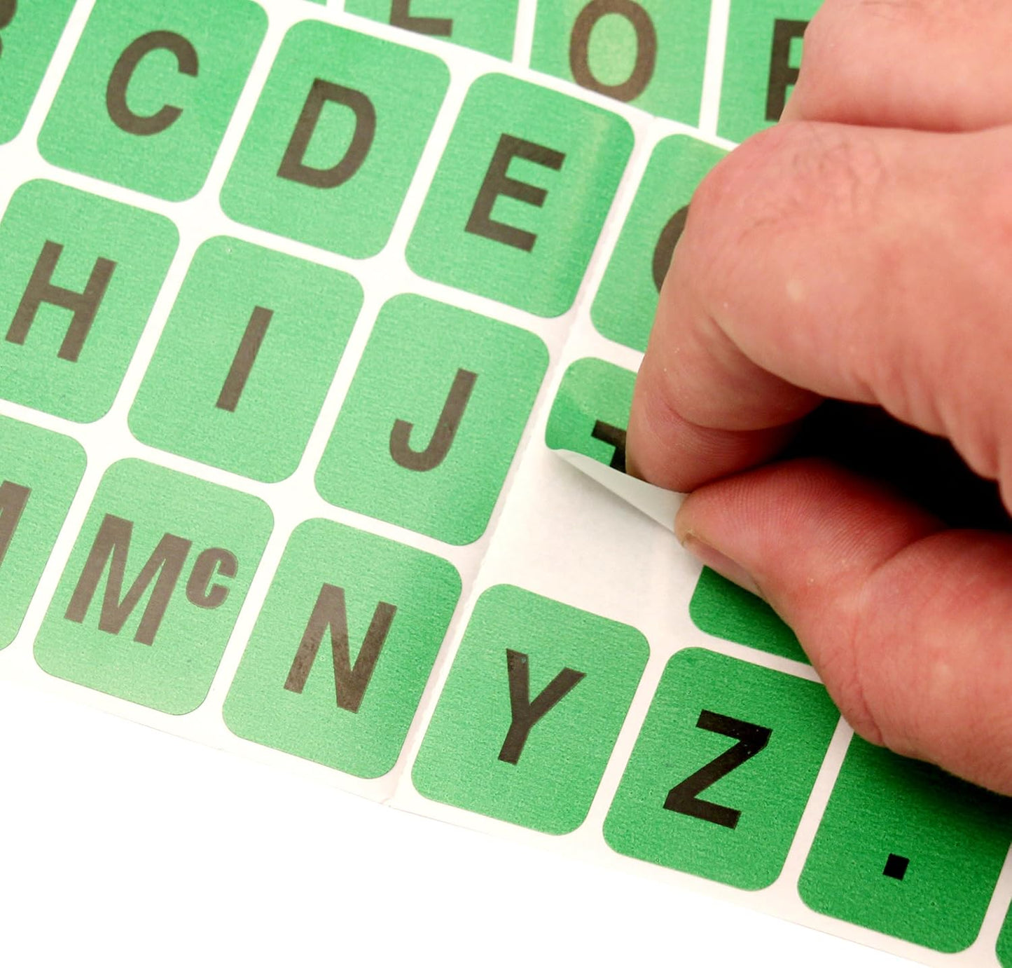 ChromaLabel 1 x 3/4 inch Alphabet Stickers, 10 Sheets/Pack (Green)