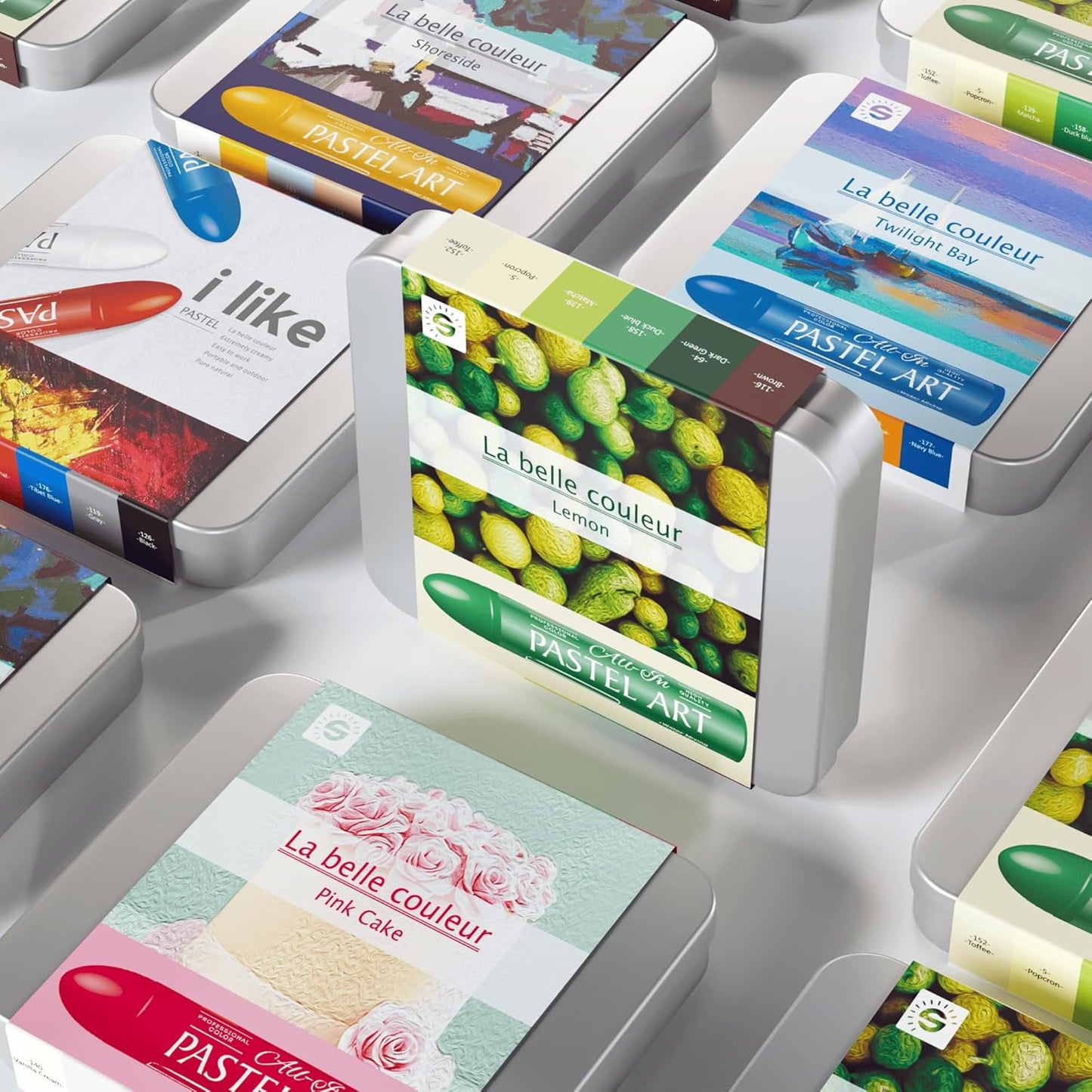 6 Pack Jumbo Oil Pastels Set (14 x 84 mm), Soft Oil Pastels with Vibrant Colors, Great Blending and Layering, Pastel Crayons for Professional Artists and Hobbyists, Lemon