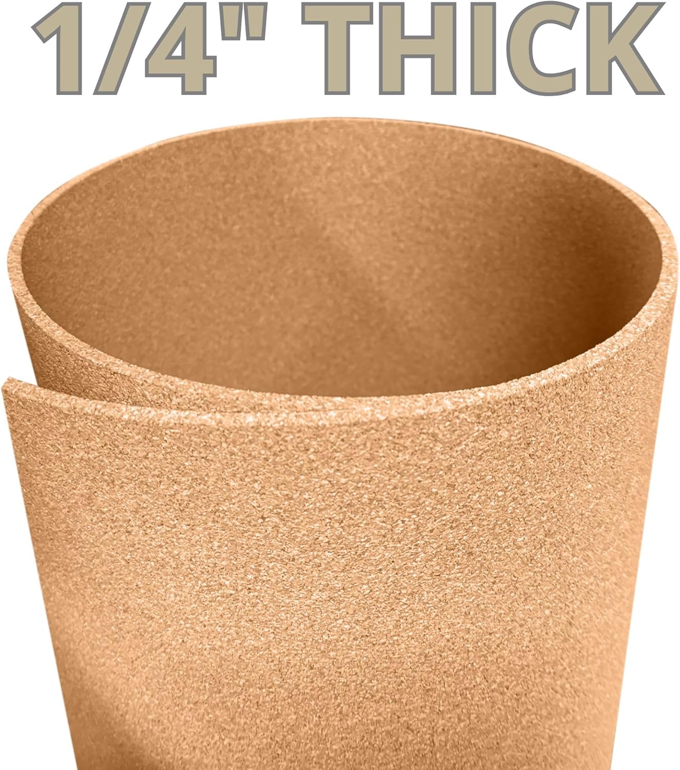Manton Cork Premium Cork Roll - 4' x 25' x 1/4", 100% Natural Facing Grade Material for Bulletin Boards, Decorative Photo and Message Push Pin Displays - Perfect for Home, School, and Office