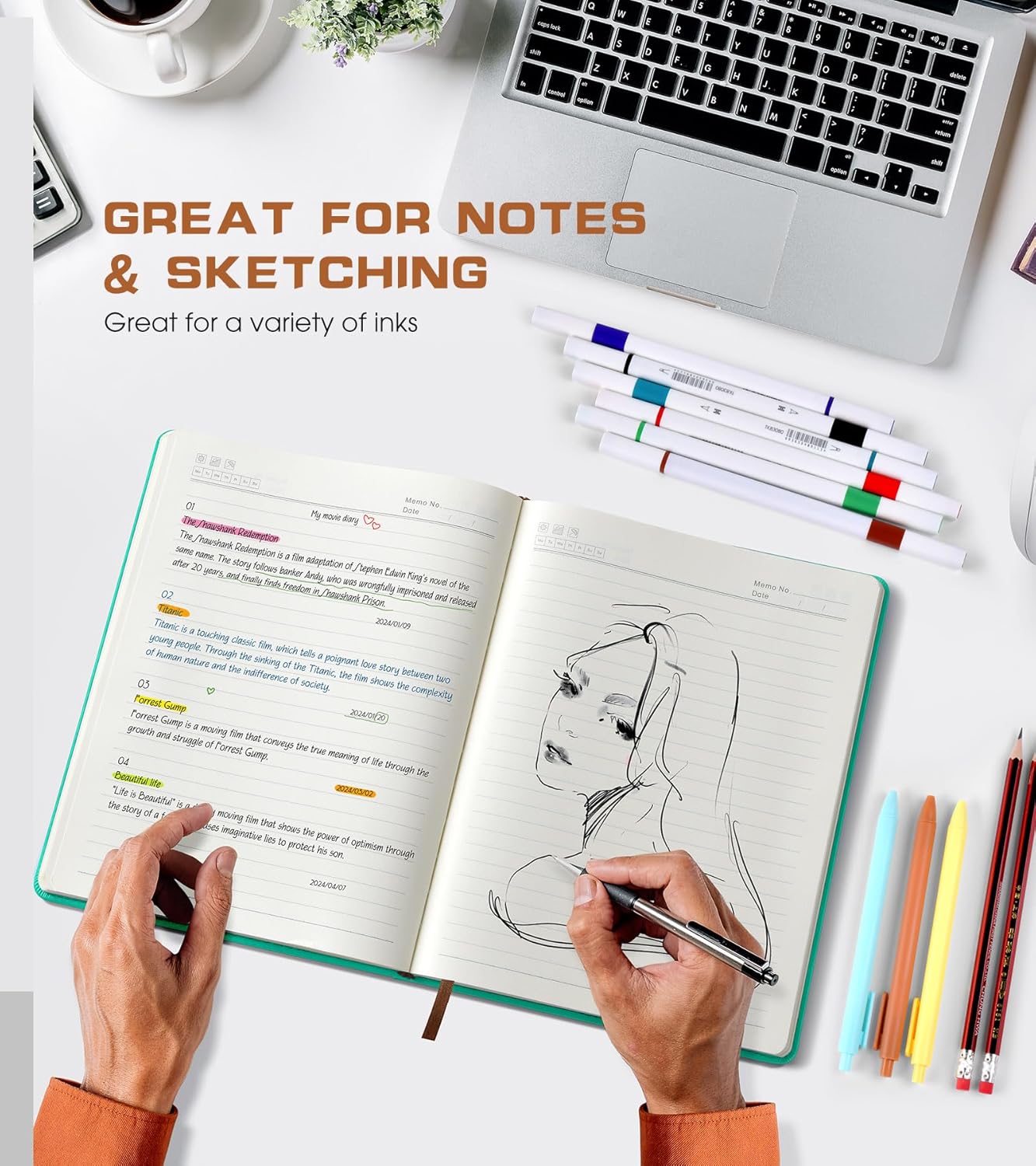 Lined Journal Notebook for Women Men,256 Pages A4 Large Hardcover Leather Journals for Writing,Travel,Business,Work,School,College Ruled Notebooks for Note Taking,Diary Notepad 8.6"×11" (Blue)