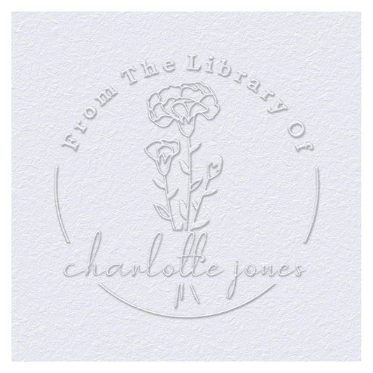 Book Embosser Custom Embosser Stamp with Your Name or Design Personalized Library Embosser Stamp Customized Books Business Cards Paper Documents Notebooks etc. (17)