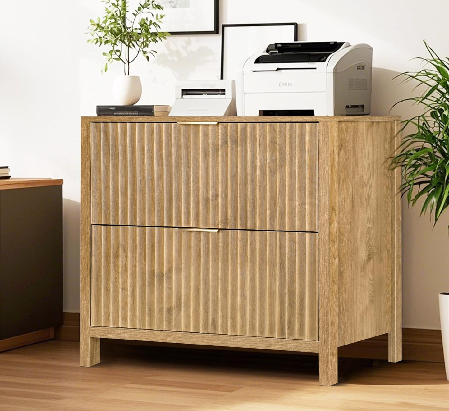 ZYBT Lateral File Cabinet, Modern Farmhouse Filing Cabinets with 2 Drawers and Hanging Bar Wood Rustic Storage Cabinet for A4/Letter/Legal Size Documents,Office Storage Cabinet for Home Office