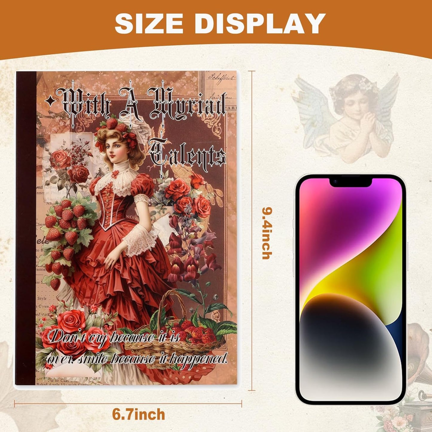 Vintage Ephemera Sticker Book 480 Pre Cut Washi Stickers for Journaling Junk Journal Sticker Book Scrapbooking Supplies Bullet Journal Supplies