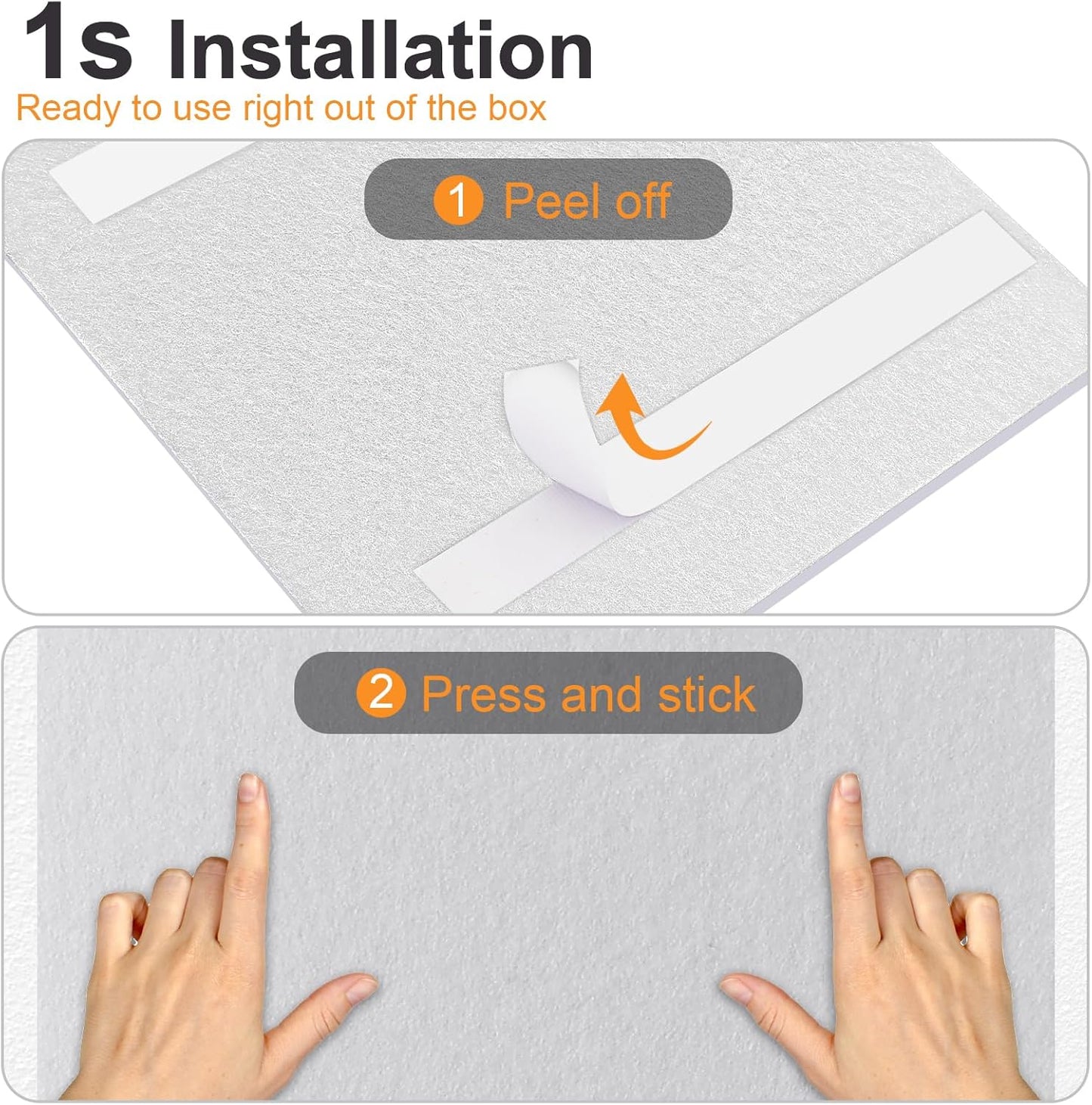 Large Bulletin Cork Boards for Walls 36" x 24", White Bulletin Board for Office, 6 Pack Cork Felt Boards Tiles for Classroom Decor, Pin Board with Pushpins, Office Essentials