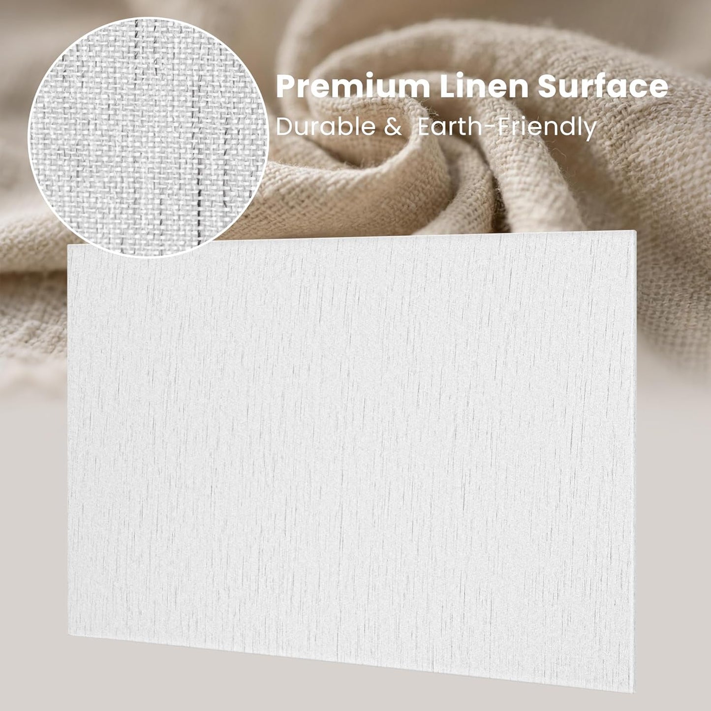 Bulletin Board 36 x 24 inches, 3' x 2' Linen Board for Wall, Decorative Fabric Pin Board with Safe Removable Adhesive Tapes for Home and Office, Includes 20 Push Pins-Gray Stripes