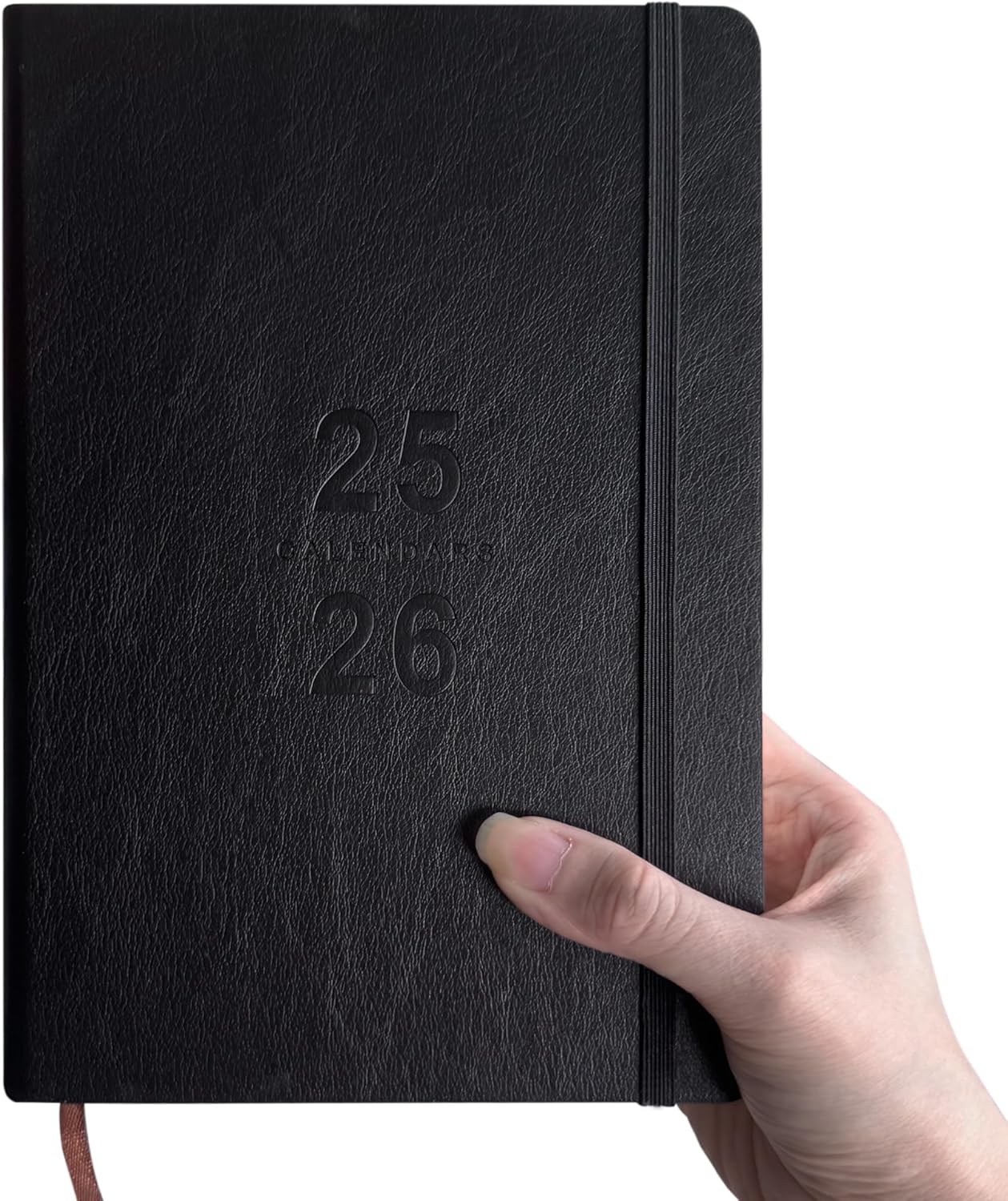 Benkaim Academic Daily Planner 2025-2026 One Page A Day (8.5"x5.8"), Calendar Book with Hourly Schedule, Appointment Book July 2025 to June 2026 Hard Cover (Black)