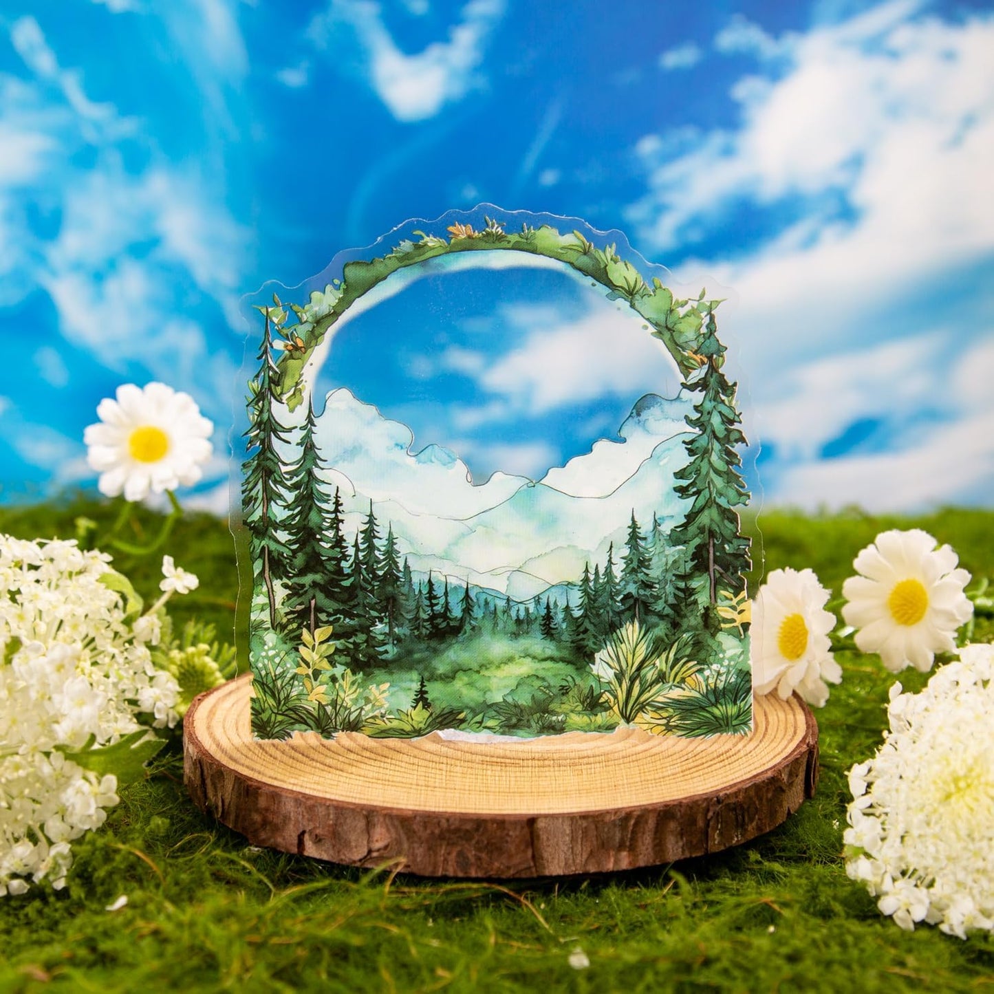 Fantasy Frame PET Sticker Set, 60PCS Board Ephemera for Scrapbooking, Junk Journaling, Crafts, DIY and Art Supplies