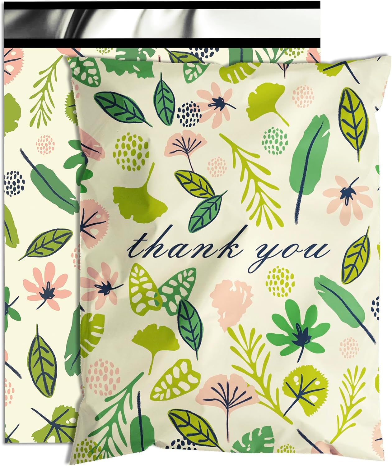 Leafs Poly Mailer 10x13 Inch 100 Pcs, Waterproof Shipping Bags for Clothing, Tear-Resistant Mailier Bags, Strong Mailing Bags with Self-Seal