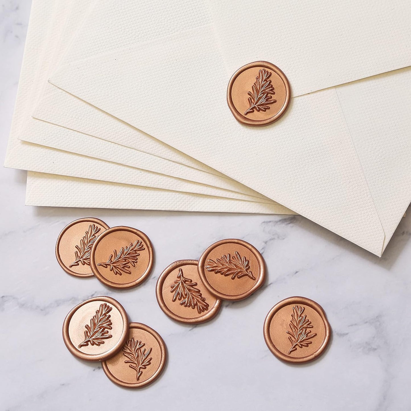 UNIQOOO Metallic Rose Gold Glue Gun Sealing Wax Sticks for Wax Seal Stamp - Great for Wedding Invitations, Cards Envelopes, Snail Mails, Wine Packages, Christmas Gift Ideas, Pack of 8