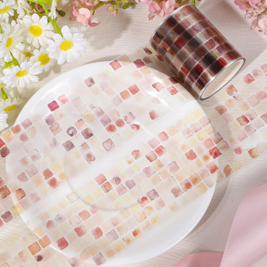 Brown PET Tape for Journal Scrapbooking - Sea Coral Beach PET Tapes Stickers for Crafts Journaling Scrapbook DIY Art Craft Gift Wrapping Supplies