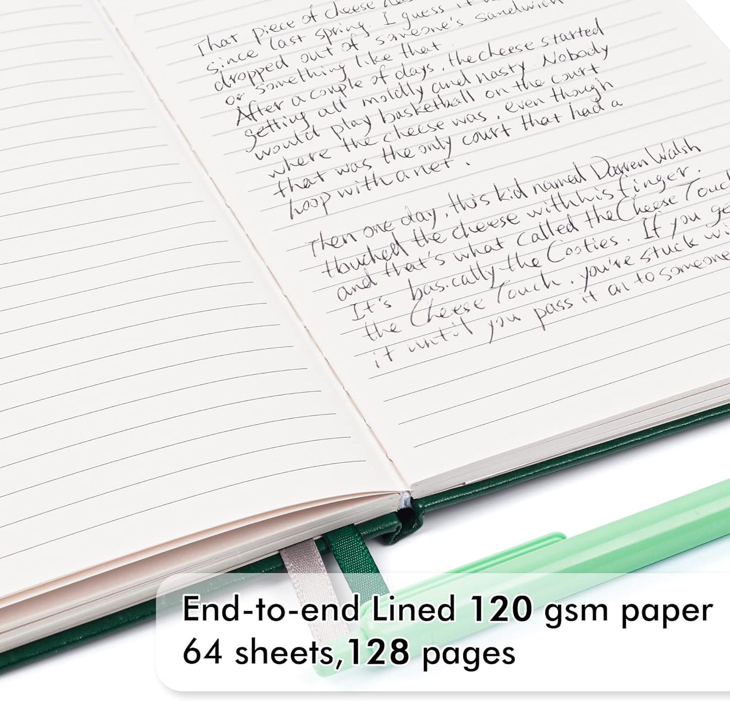 feela 24 Pack Journal Notebook for Work, Business Notebook Bulk Hardcover Lined Writing Journal with Pen Holder for Men Women Note Taking, with 24 Black Pens, 120 GSM, 5.1”x8.3”, A5, Dark Green