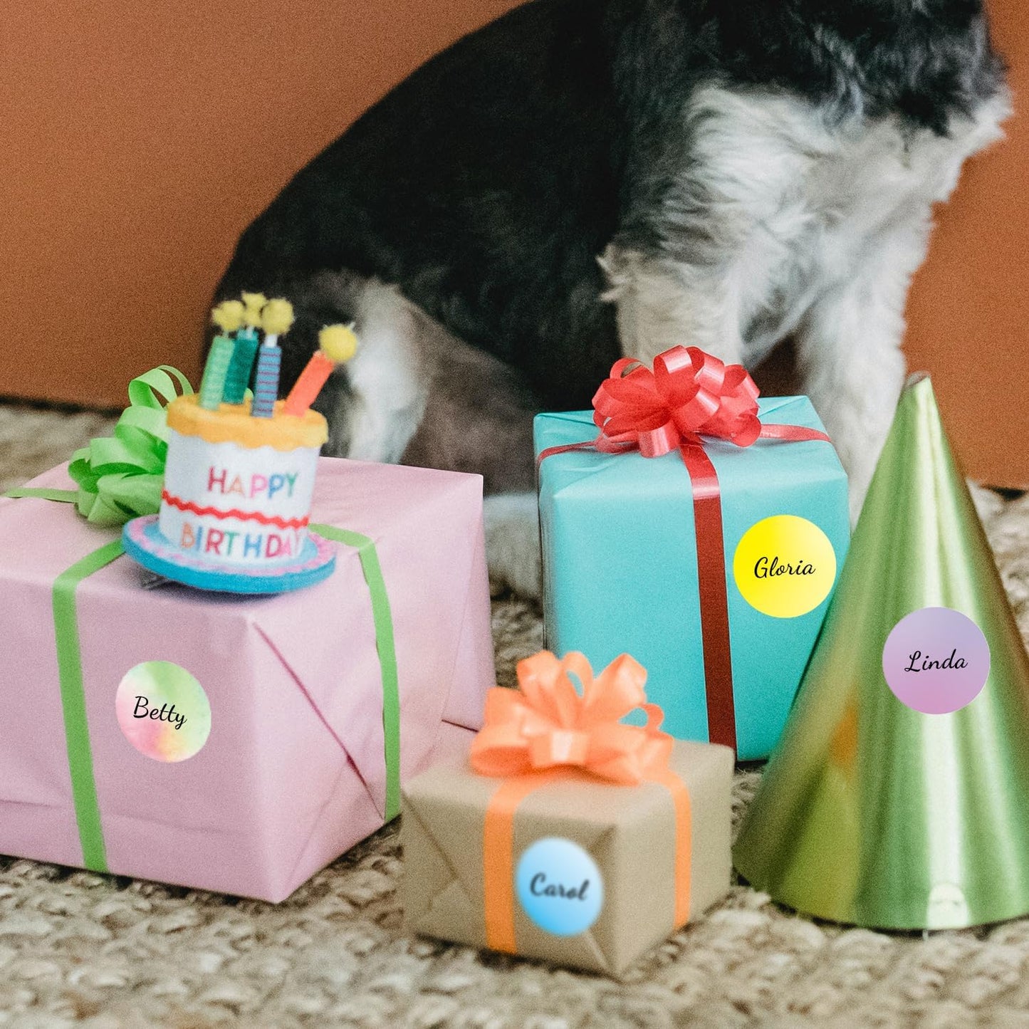 1.5 Inch White Round Thermal Sticker Labels, Self-Adhesive Circle Direct Thermal Labels, Multi-Purpose Roll Sticker Labels for DIY Logo Design with Perforation Line（ 500 Labels，1 Roll）