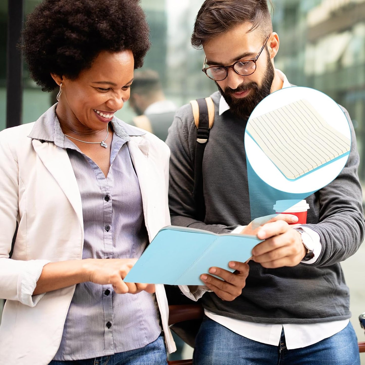 Harloon 100 Pcs Mini Notebooks Bulk Portable Small Pocket Notepad Blank Lined Wallet Memos Journal Employee Appreciation Gifts for Vet Tech Medical Assistant Coworker Staff, 4 x 2.5 Inches(Blue)