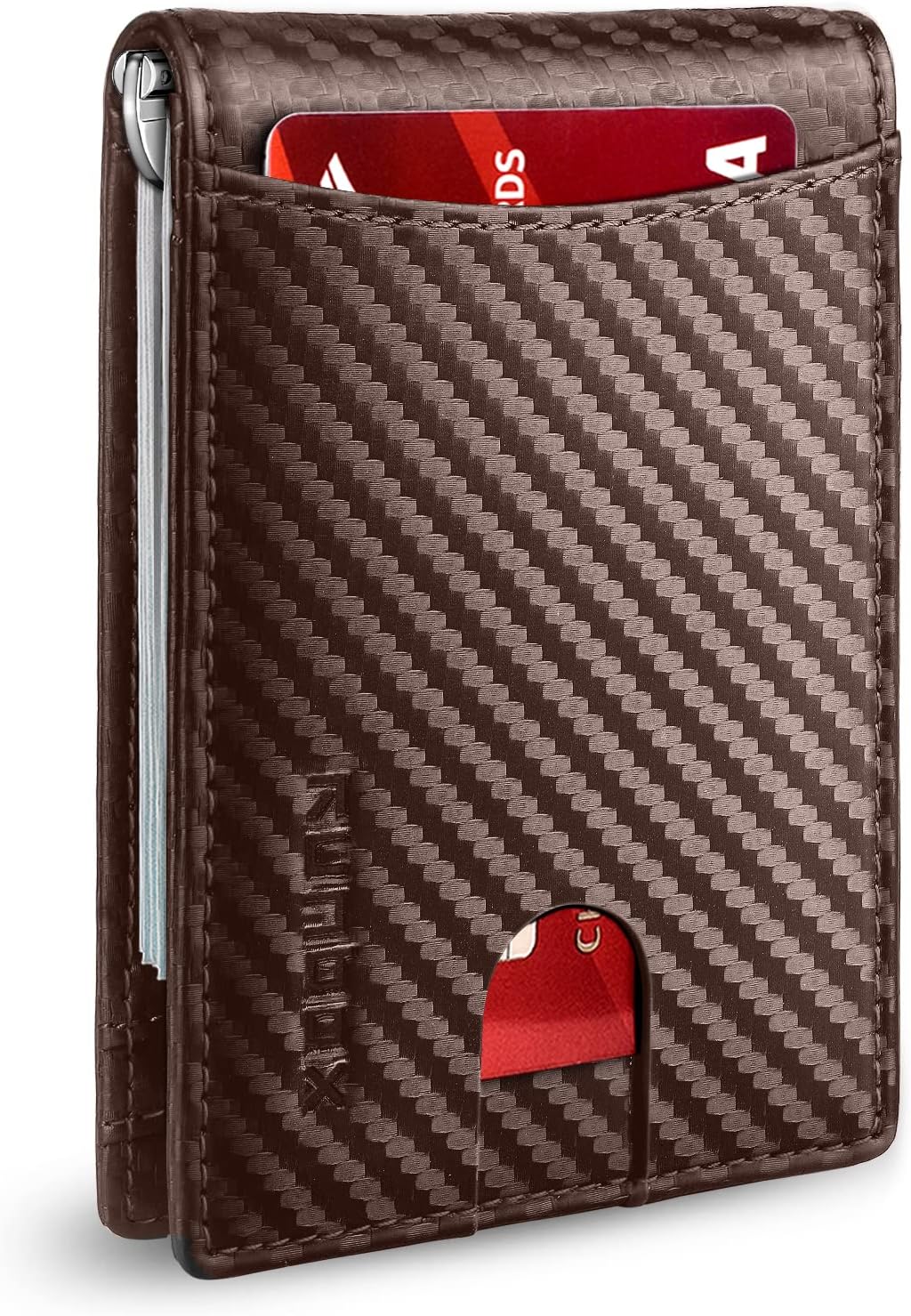 Slim Wallet for Men Genuine Leather RFID Blocking Bifold Minimalist Front Pocket Mens Wallet with Money Clip Thin Gift Box