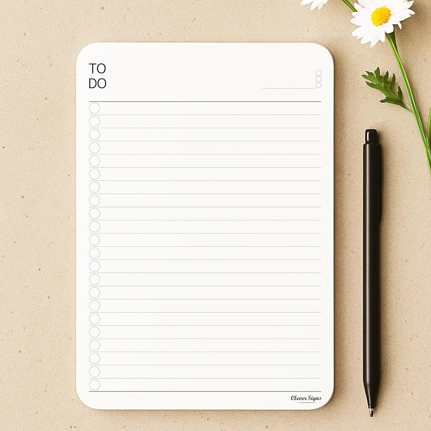 To Do List Notepad – (2 Pack, 50 Sheets Each) A5 Size (8.3"x5.8") Premium Thick Paper With Cardboard Back Support, Undated Daily Planner Notepad, Daily To Do List Notebook, Ruled Pages, Checkboxes, Deadline Column.