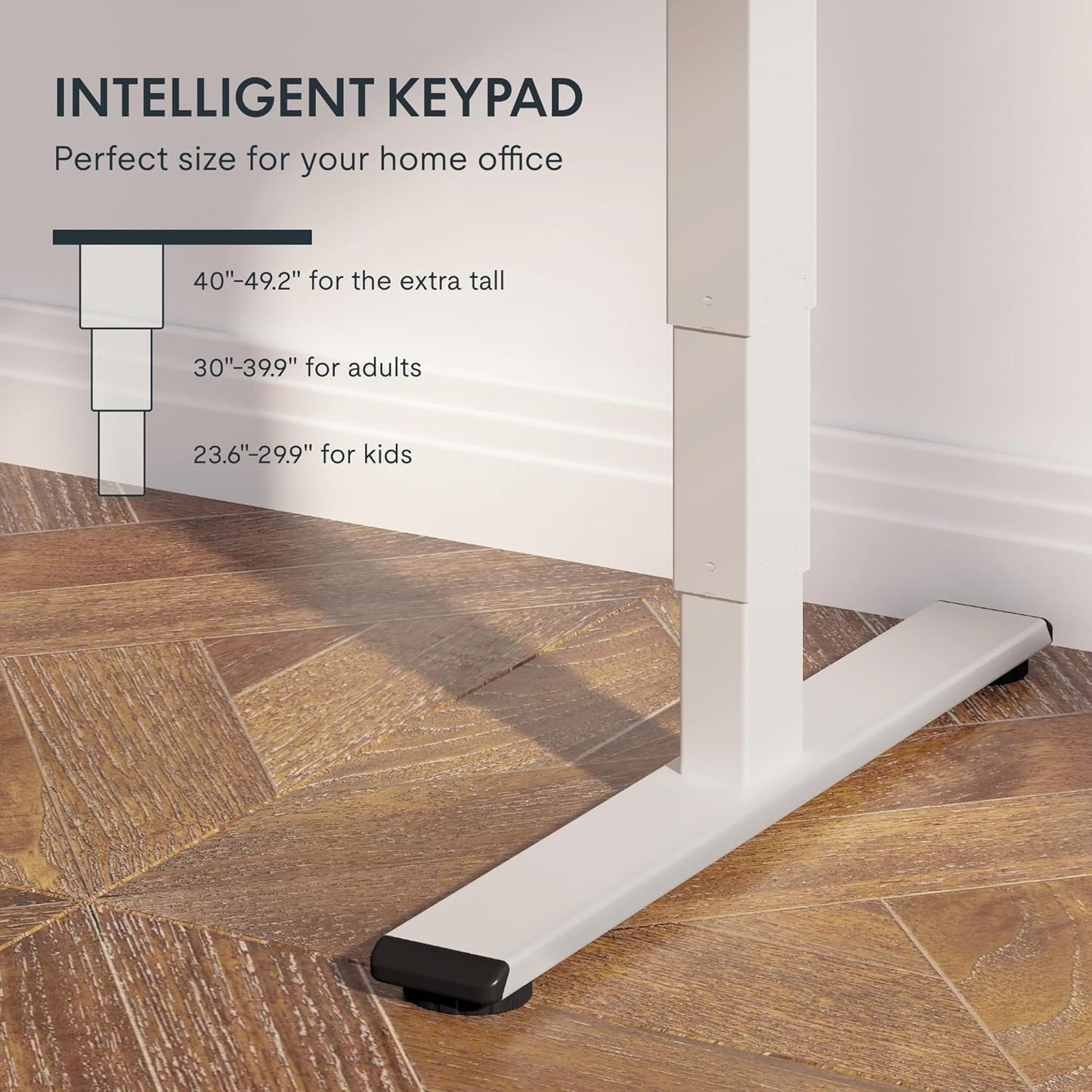 FLEXISPOT E6 Essential Solid Rubber Wood 3 Stages Dual Motor 63x24 Inch Electric Height Adjustable Standing Whole-Piece Board Desk Sit Stand Up Desk (White Frame + Solid Wood Desktop)