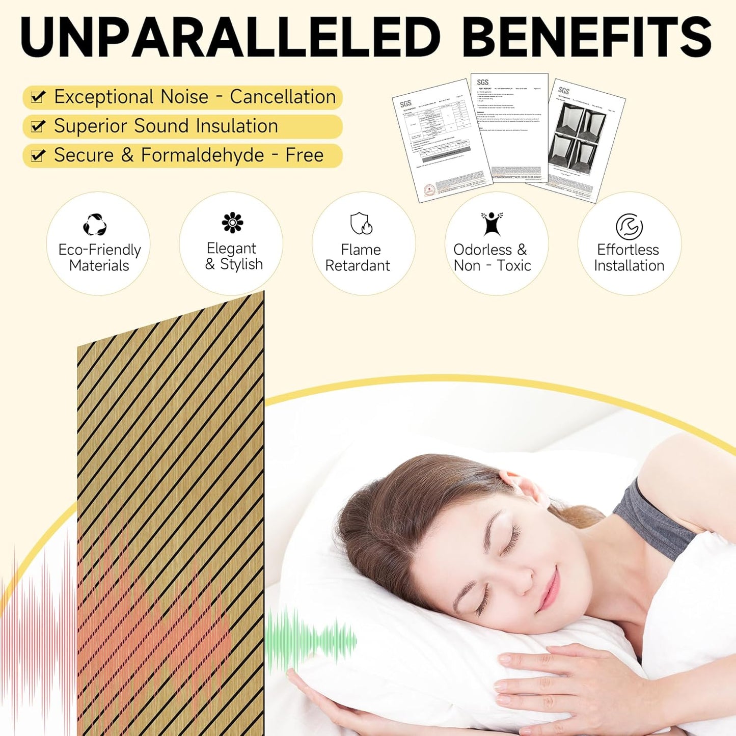 10 Pack Art Acoustic Panels, 47.2” x 23.6” Soundproof Wall Panels with Wood-Look,Sound Absorbing & Echo Absorption, Soundproof Tiles,Sound Dampening Panels for Home,Studio,Office