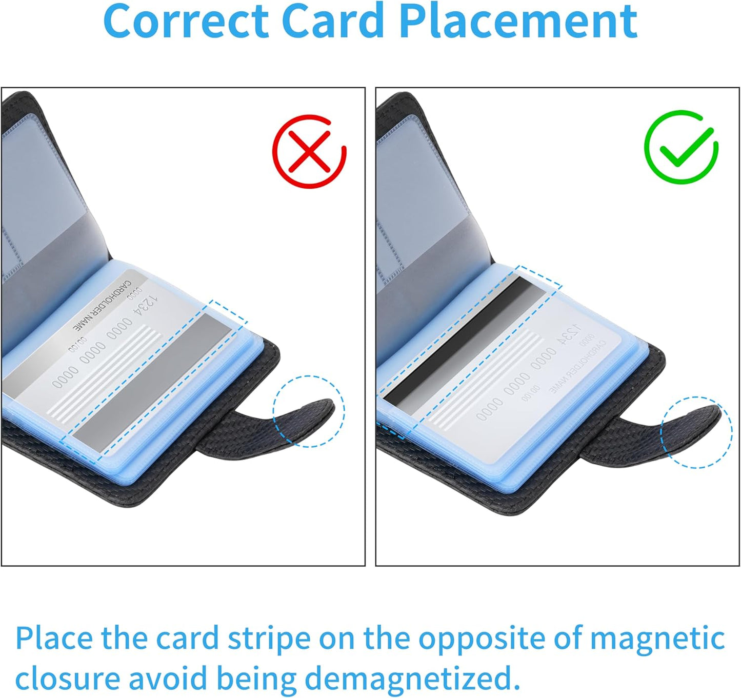 Wisdompro Credit Card Holder, Slim Leather RFID Blocking Wallet Debit Card Protector Organizer Case (20 Card & 7 Memory Card Slots)-Vertical Microfiber Black